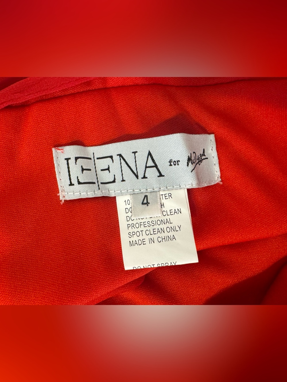 Ieena Mac Duggal Red V-Neck Spaghetti Strap A-Line Mini Dress Flirty NWT 4 - Picture 9 of 10